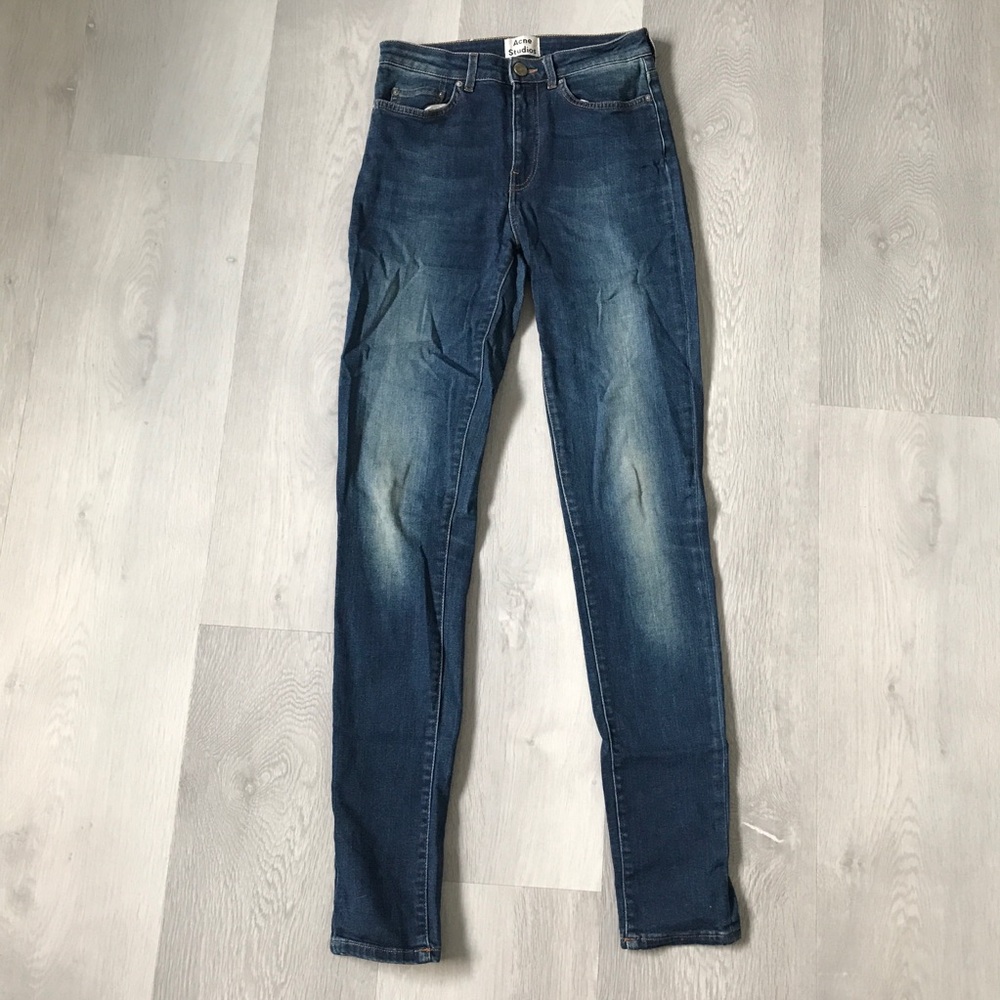ACNE STUDIO BLUE JEANS STRIAGHT LEG STRETCH WOMENS 28